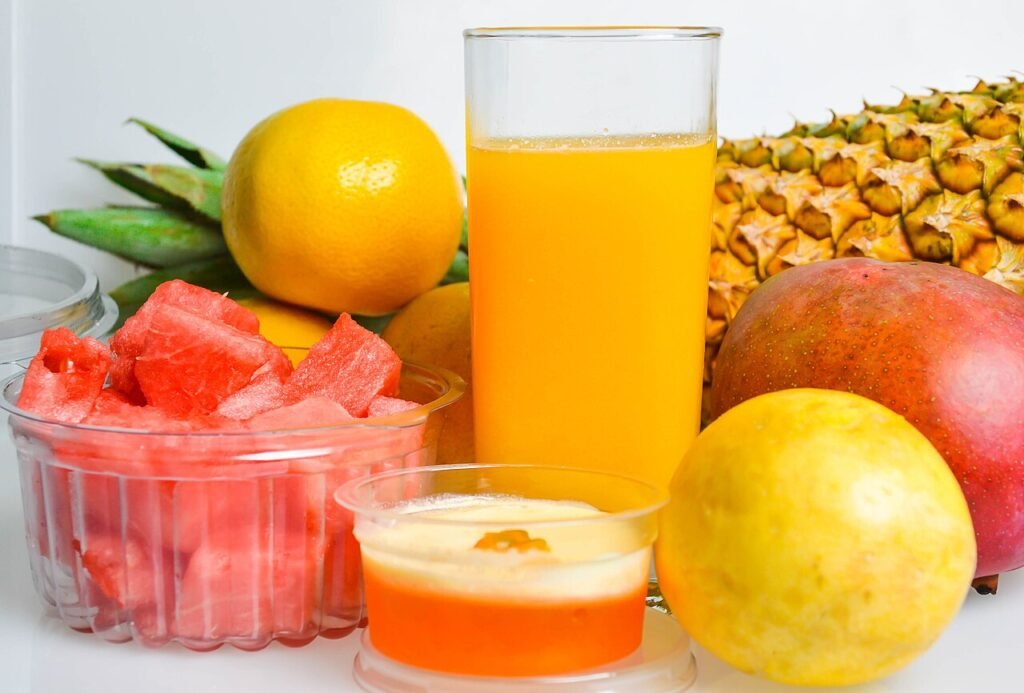 Pineapple juice for a tropical ginger shot recipe variation