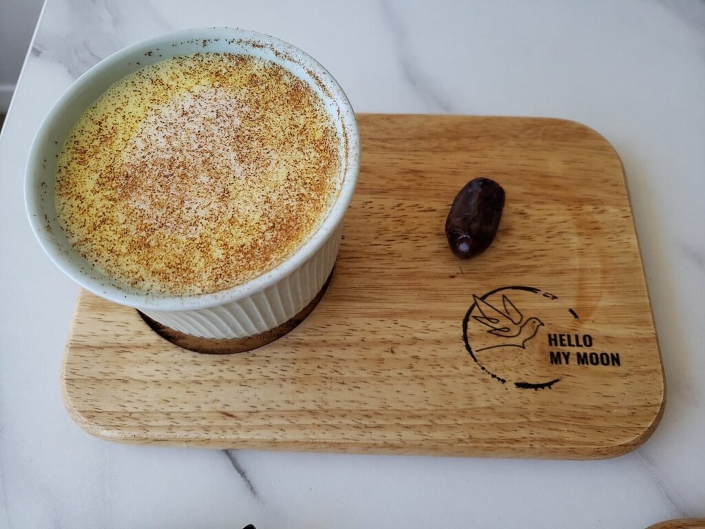 Golden milk in a mug for turmeric latte vs golden milk guide