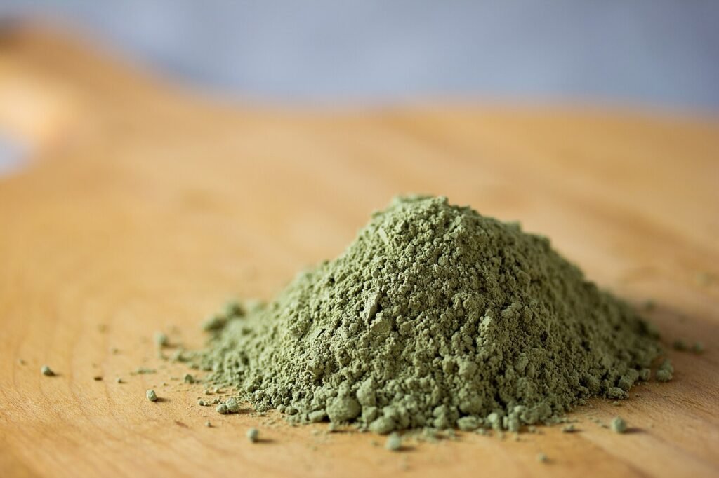 Matcha green tea powder for a dairy-free matcha latte recipe